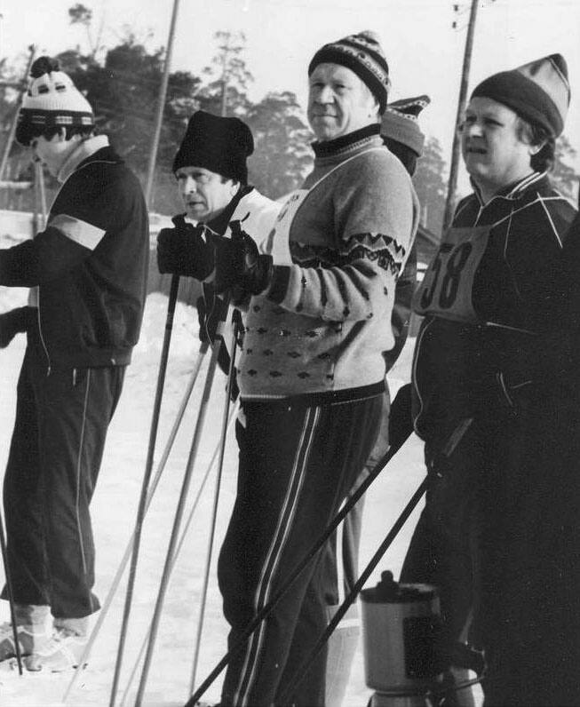 Ф.М.Митенков на лыжной базе