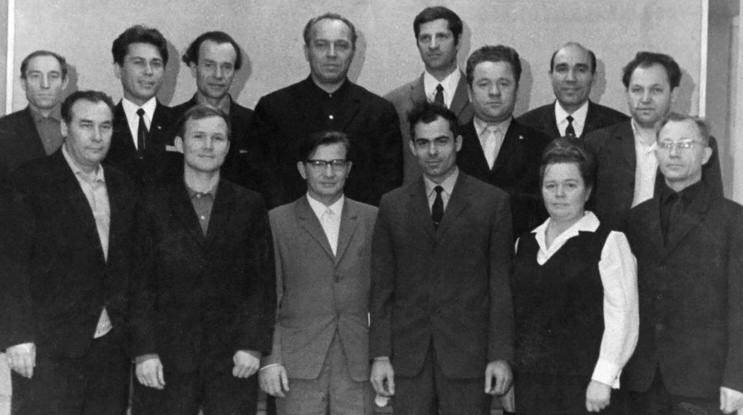 Н.А. Смирнов (вверху в центре). Городская партконференция. 1967 г.