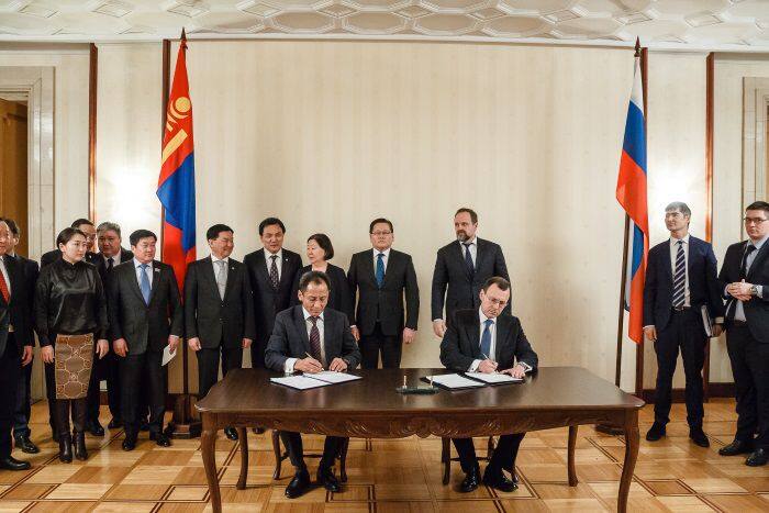 Подписание меморандума с Монголией