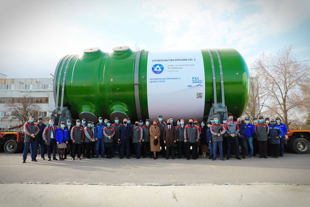 Атомммаш. Отгрузка первого корпуса атомного реактора ВВЭР-ТОИ