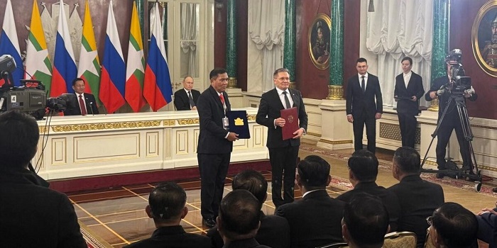 Церемония подписания межправительственного соглашения с Республикой Союз Мьянма