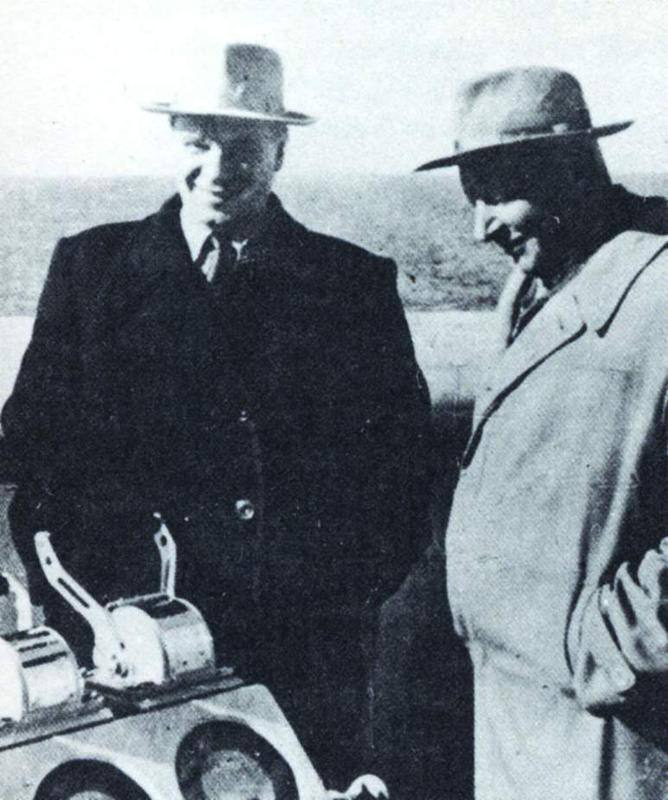 И. И. Африкантов и А.П.Александров на борту атомного ледокола Ленин