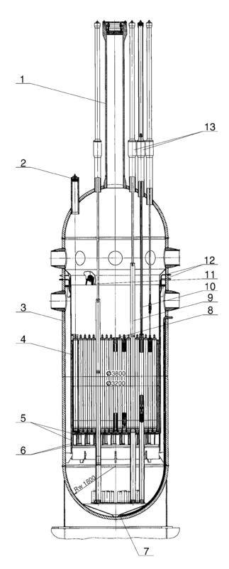 Схема реактора ВВЭР — Грузинский кувшин