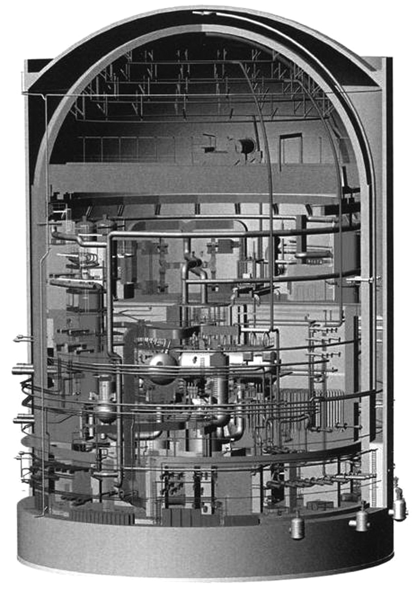 Защитная оболочка (контайнмент) ядерной энергетической установки с реактором ВВЭР-1200