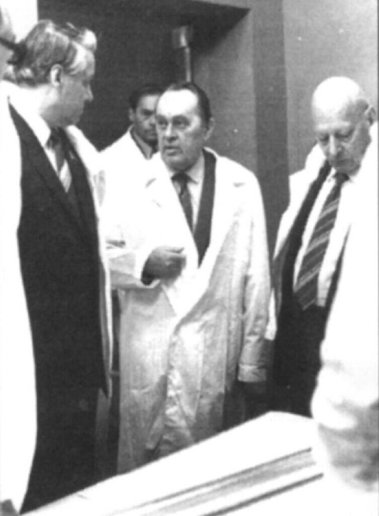 Б.Н. Ельцин, В.В. Гончаров, А.П. Александров. 1986 г.