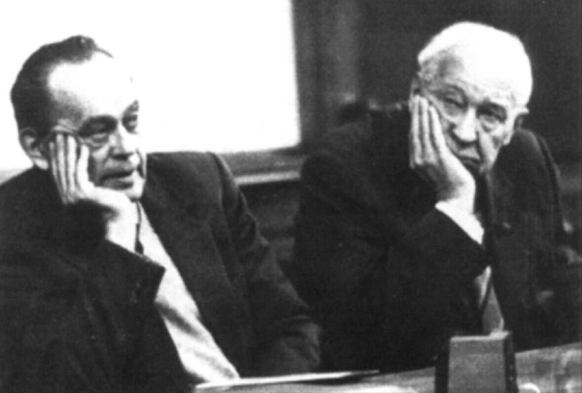 В.В. Гончаров и Е.П. Славский. 1980-е годы