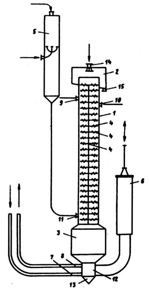 Сорбционная пульсационная противоточная колонна