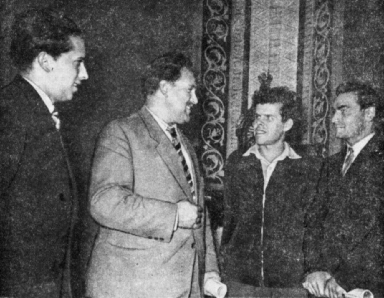 А.К. Красин среди коллег. 1957 г.
