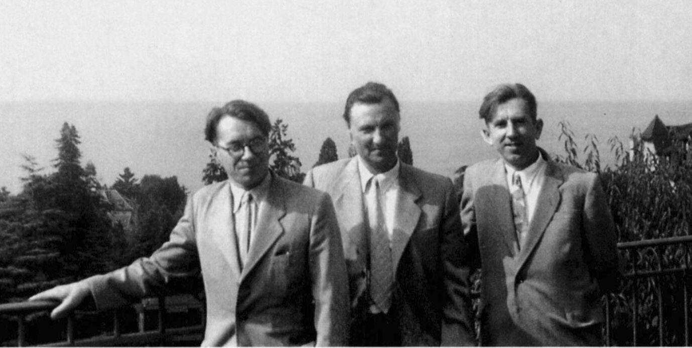 В.А. Малых, И.Г. Морозов, О.Д. Казачковский на I Женевской конференции. 1955 г.
