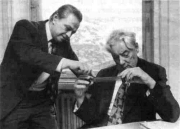 М. А. Садовский с чехословацким сейсмологом И. Ваниеком