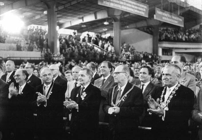П.А. Тиссен на съезде СЕПГ. 1958 г.