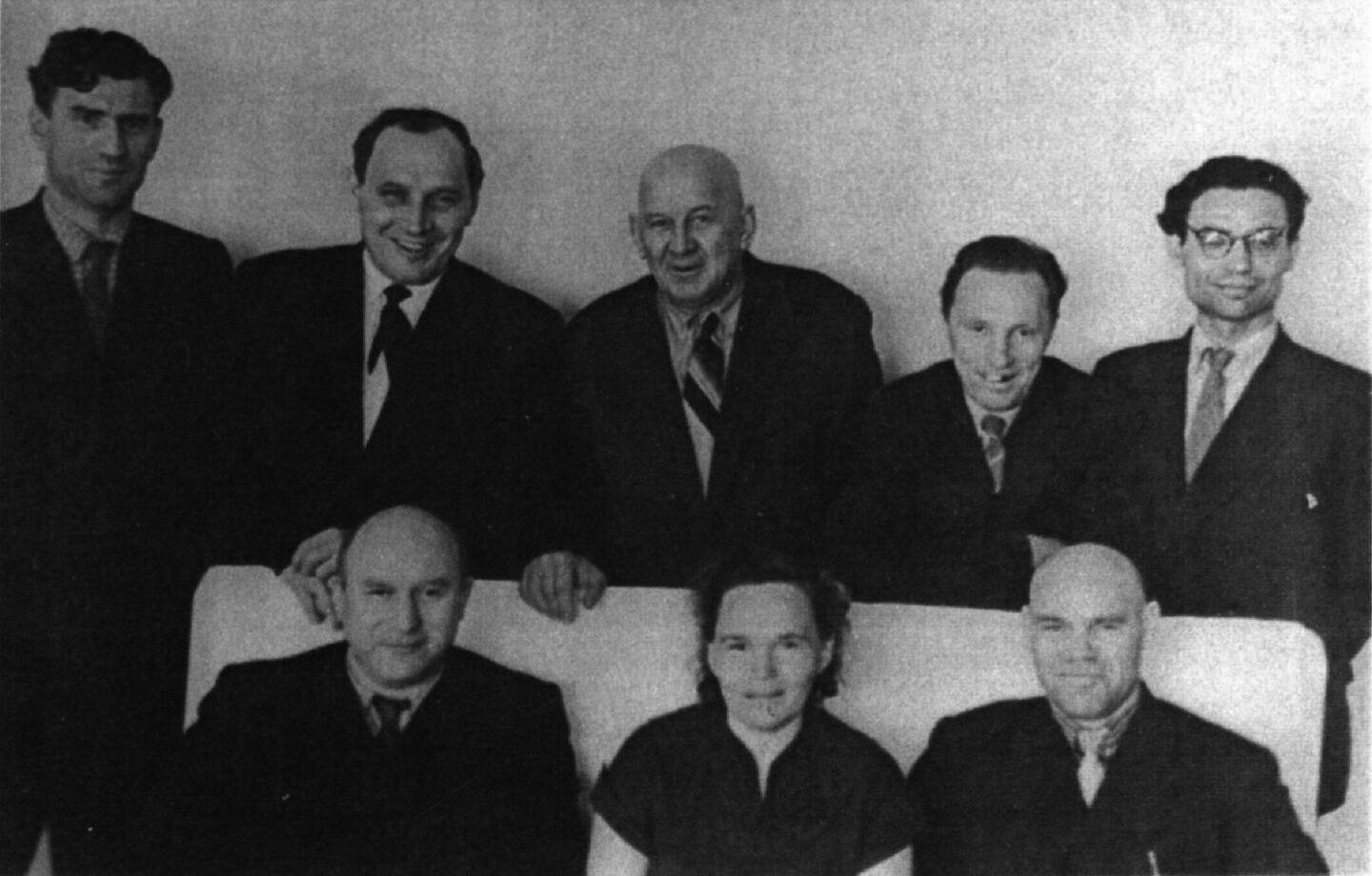 Б.П. Зверев (2-й справа) среди коллег 1962 г.